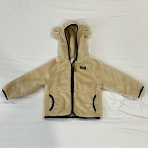LL Bean Sherpa Baby Jacket with Bear Ear Hood 6-12m